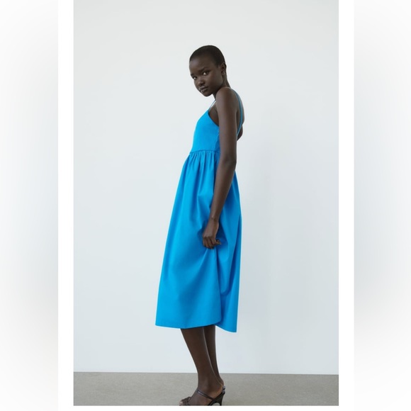 Zara DRESS WITH RIBBED TRIM - Picture 3 of 8